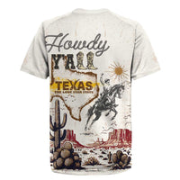 Texas Heritage Vintage Style Rugby Jersey Howdy Y’all and Lone Star State - Wonder Print Shop