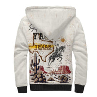 Texas Heritage Vintage Style Sherpa Hoodie Howdy Y’all and Lone Star State - Wonder Print Shop