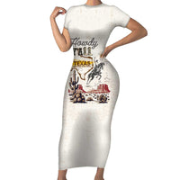 Texas Heritage Vintage Style Short Sleeve Bodycon Dress Howdy Y’all and Lone Star State - Wonder Print Shop