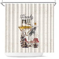 Texas Heritage Vintage Style Shower Curtain Howdy Y’all and Lone Star State - Wonder Print Shop