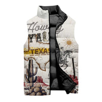 Texas Heritage Vintage Style Sleeveless Puffer Jacket Howdy Y’all and Lone Star State - Wonder Print Shop