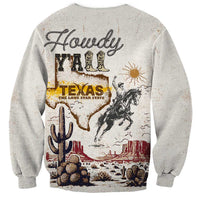 Texas Heritage Vintage Style Sweatshirt Howdy Y’all and Lone Star State - Wonder Print Shop