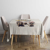 Texas Heritage Vintage Style Tablecloth Howdy Y’all and Lone Star State - Wonder Print Shop