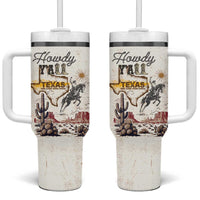 Texas Heritage Vintage Style Tumbler With Handle Howdy Y’all and Lone Star State - Wonder Print Shop