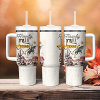 Texas Heritage Vintage Style Tumbler With Handle Howdy Y’all and Lone Star State - Wonder Print Shop