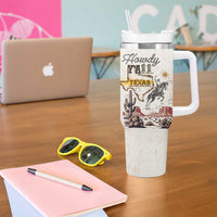Texas Heritage Vintage Style Tumbler With Handle Howdy Y’all and Lone Star State - Wonder Print Shop