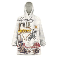 Texas Heritage Vintage Style Wearable Blanket Hoodie Howdy Y’all and Lone Star State - Wonder Print Shop
