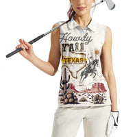 Texas Heritage Vintage Style Women Sleeveless Polo Shirt Howdy Y’all and Lone Star State - Wonder Print Shop