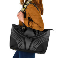 Hawaiian Kakau Art Tattoos Aquaman Style Leather Tote Bag Special Edition - Wonder Print Shop