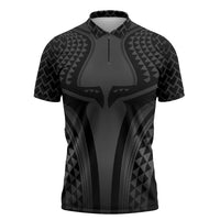 Hawaiian Kakau Art Tattoos Aquaman Style Zipper Polo Shirt Special Edition - Wonder Print Shop