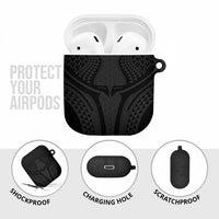 Hawaiian Kakau Art Tattoos Aquaman Style AirPods Case Black Version - Wonder Print Shop