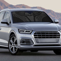 Hawaiian Kakau Art Tattoos Aquaman Style Auto Sun Shade Black Version - Wonder Print Shop