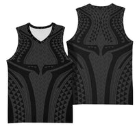 Hawaiian Kakau Art Tattoos Aquaman Style Basketball Jersey Black Version - Wonder Print Shop