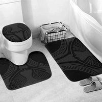 Hawaiian Kakau Art Tattoos Aquaman Style Bathroom Set Black Version - Wonder Print Shop