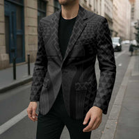 Hawaiian Kakau Art Tattoos Aquaman Style Blazer Black Version - Wonder Print Shop