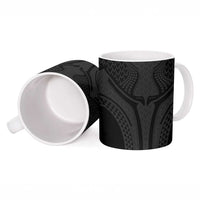 Hawaiian Kakau Art Tattoos Aquaman Style Ceramic Mug Black Version - Wonder Print Shop