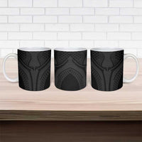 Hawaiian Kakau Art Tattoos Aquaman Style Ceramic Mug Black Version - Wonder Print Shop