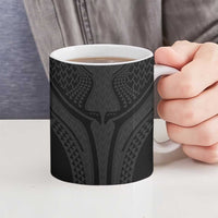 Hawaiian Kakau Art Tattoos Aquaman Style Ceramic Mug Black Version - Wonder Print Shop