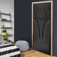 Hawaiian Kakau Art Tattoos Aquaman Style Door Cover Black Version - Wonder Print Shop