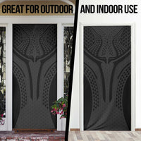 Hawaiian Kakau Art Tattoos Aquaman Style Door Cover Black Version - Wonder Print Shop