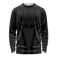 Hawaiian Kakau Art Tattoos Aquaman Style Long Sleeve Shirt Black Version - Wonder Print Shop