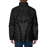 Hawaiian Kakau Art Tattoos Aquaman Style Padded Jacket Black Version - Wonder Print Shop