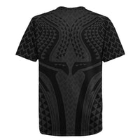 Hawaiian Kakau Art Tattoos Aquaman Style Rugby Jersey Black Version - Wonder Print Shop