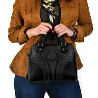 Hawaiian Kakau Art Tattoos Aquaman Style Shoulder Handbag Black Version - Wonder Print Shop