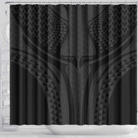 Hawaiian Kakau Art Tattoos Aquaman Style Shower Curtain Black Version - Wonder Print Shop