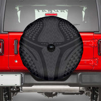 Hawaiian Kakau Art Tattoos Aquaman Style Spare Tire Cover Black Version - Wonder Print Shop