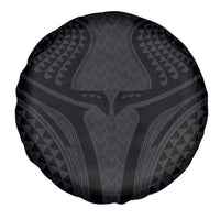 Hawaiian Kakau Art Tattoos Aquaman Style Spare Tire Cover Black Version - Wonder Print Shop