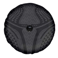 Hawaiian Kakau Art Tattoos Aquaman Style Spare Tire Cover Black Version - Wonder Print Shop