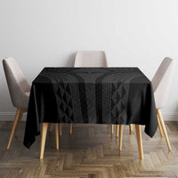 Hawaiian Kakau Art Tattoos Aquaman Style Tablecloth Black Version - Wonder Print Shop