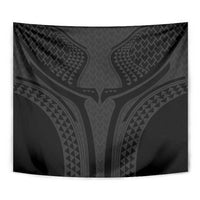 Hawaiian Kakau Art Tattoos Aquaman Style Tapestry Black Version - Wonder Print Shop