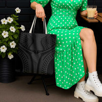 Hawaiian Kakau Art Tattoos Aquaman Style Tote Bag Black Version - Wonder Print Shop