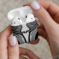 Hawaiian Kakau Art Tattoos Aquaman Style AirPods Case White Version - Wonder Print Shop