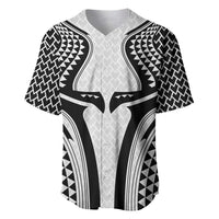 Hawaiian Kakau Art Tattoos Aquaman Style Baseball Jersey White Version - Wonder Print Shop