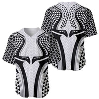 Hawaiian Kakau Art Tattoos Aquaman Style Baseball Jersey White Version - Wonder Print Shop