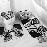 Hawaiian Kakau Art Tattoos Aquaman Style Bathroom Set White Version - Wonder Print Shop