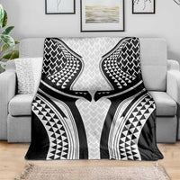 Hawaiian Kakau Art Tattoos Aquaman Style Blanket White Version - Wonder Print Shop