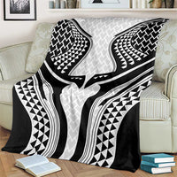 Hawaiian Kakau Art Tattoos Aquaman Style Blanket White Version - Wonder Print Shop