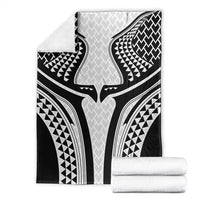 Hawaiian Kakau Art Tattoos Aquaman Style Blanket White Version - Wonder Print Shop
