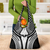 Hawaiian Kakau Art Tattoos Aquaman Style Grocery Bag White Version - Wonder Print Shop