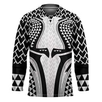 Hawaiian Kakau Art Tattoos Aquaman Style Hockey Jersey White Version - Wonder Print Shop