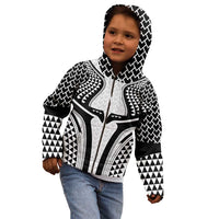 Hawaiian Kakau Art Tattoos Aquaman Style Kid Hoodie White Version - Wonder Print Shop