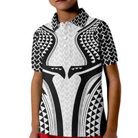 Hawaiian Kakau Art Tattoos Aquaman Style Kid Polo Shirt White Version - Wonder Print Shop