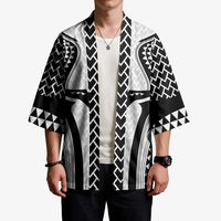 Hawaiian Kakau Art Tattoos Aquaman Style Kimono White Version - Wonder Print Shop