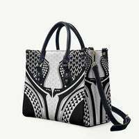 Hawaiian Kakau Art Tattoos Aquaman Style Leather Bag White Version - Wonder Print Shop