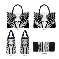 Hawaiian Kakau Art Tattoos Aquaman Style Leather Bag White Version - Wonder Print Shop