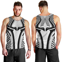 Hawaiian Kakau Art Tattoos Aquaman Style Men Tank Top White Version - Wonder Print Shop